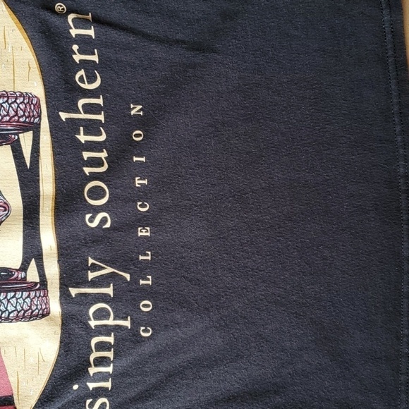 Simply Southern Black SS tee size small Just Doing My Best - Picture 3 of 6